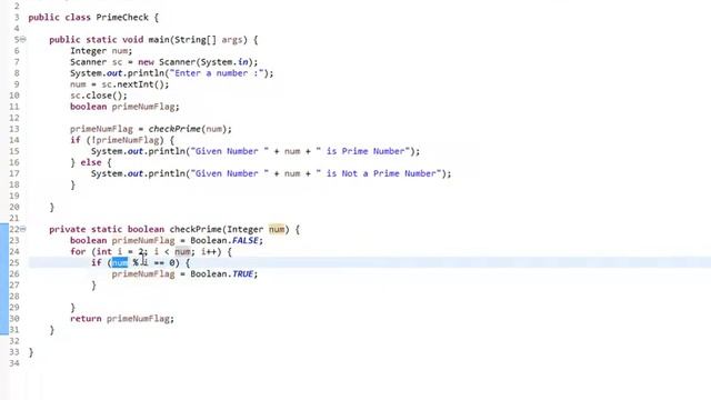 Check Prime Number in Java смотреть онлайн