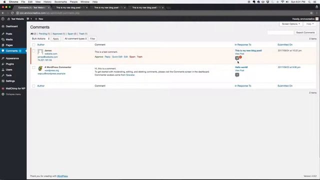 WordPress - Comments (WordPress version 4) смотреть онлайн