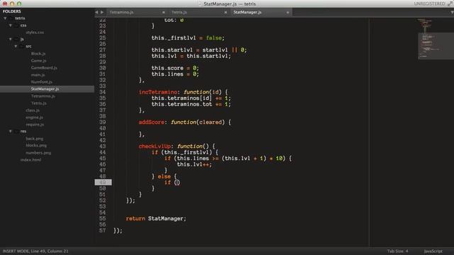 Tetris #4 - HTML5 Game Programming Tutorial [javascript] смотреть онлайн
