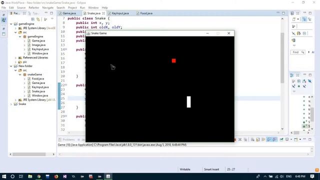 Snake Game with Java Timelapse смотреть онлайн