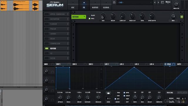 19.Модулирование Reverb Размера