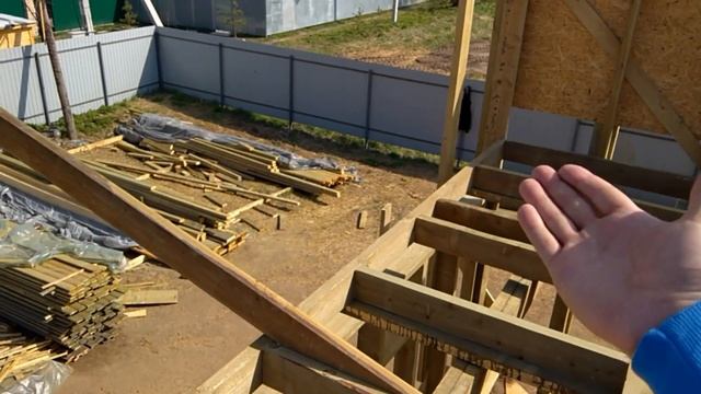 Kd.i: ч. 3.1 Сборка и подъём каркасного фронтона и стен. смотреть онлайн