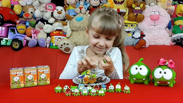 Малыши Ам Нямы! Собираю полную коллекцию игрушек из киндеров. Где был Ам Ням в синей шапочке? смотреть онлайн