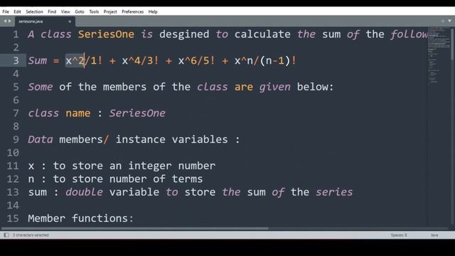 ICSE-Function Based-SeriesOne ||SUMMATION OF SERIES IN JAVA смотреть онлайн