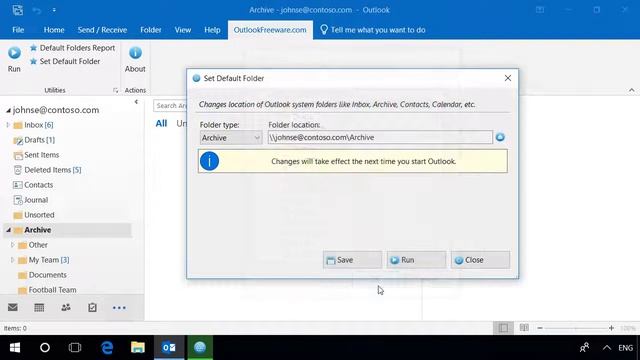 Change Default Outlook Folders смотреть онлайн
