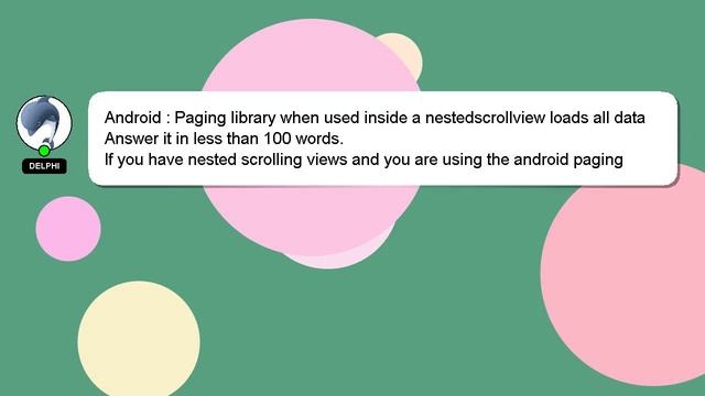 Android : Paging library when used inside a nestedscrollview loads all data смотреть онлайн