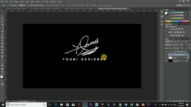 How to make signature logo in Photoshop||By M Younas Official|| смотреть онлайн