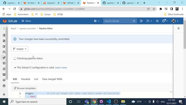AUTOMATED TEST Execution with GITLAB + CYPRESS ?| Cypress Tutorial for Beginners смотреть онлайн