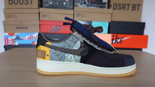 Unboxing AIR FORCE 1 X TRAVIS SCOTT CACTUS JACK смотреть онлайн