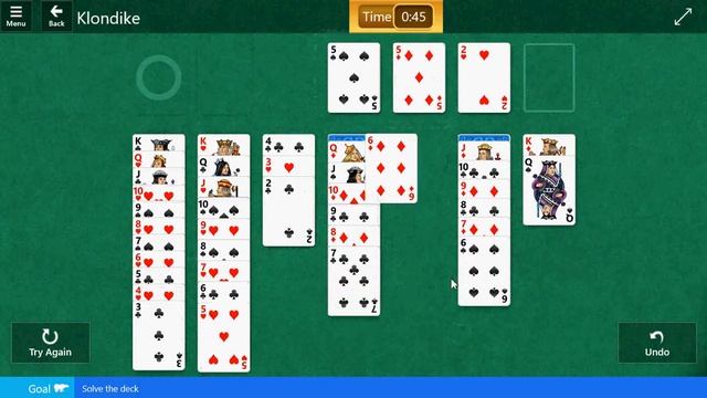 Easy\Klondike I - Solve the deck (I) смотреть онлайн