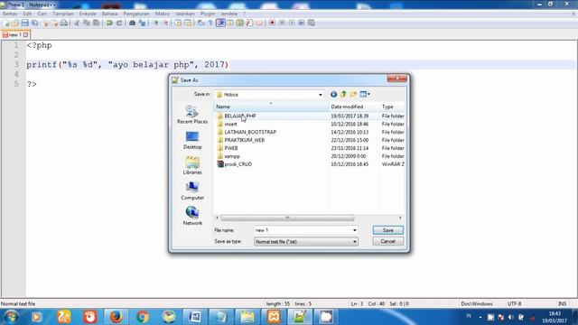 PENGGUNAAN PRINTF PADA PEMOGRAMAN WEB#PELAJARAN-2 смотреть онлайн