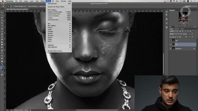 Разложение на 2 полосы частот. Adobe Photoshop. Коммерческая ретушь: эпизод занятия №3. Саша Чалдря