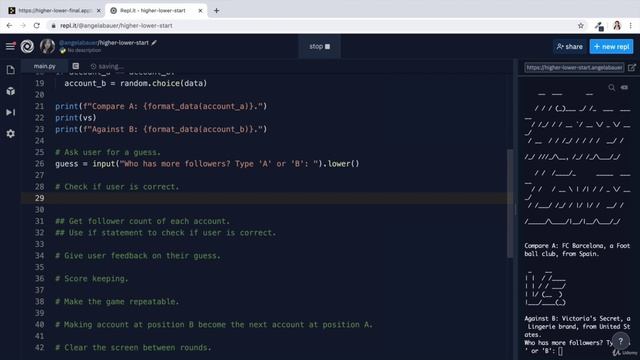 Day 14 - Higher Lower Game Project - 2 Solution & Walkthrough of the Higher Lower Game смотреть онлайн