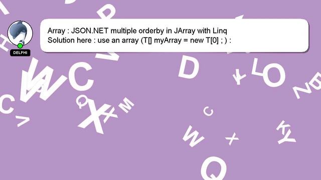 Array : JSON.NET multiple orderby in JArray with Linq смотреть онлайн