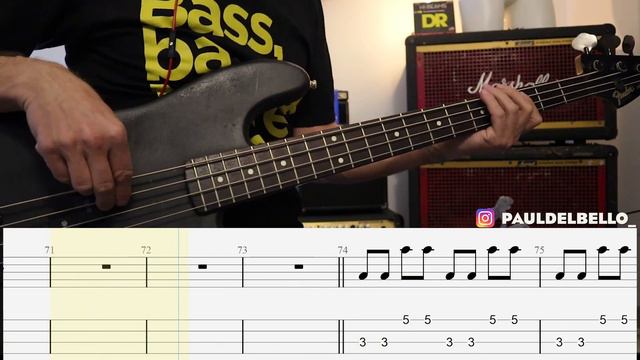 ZZ Top - Sharp dressed man / bass cover / playalong with TAB смотреть онлайн