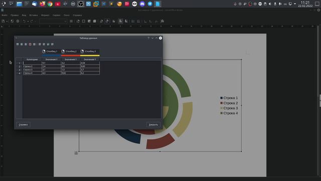 Работа с диаграммами в LibreOffice Writer. смотреть онлайн