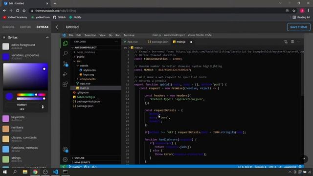 Create a Custom VSCode Theme from Scratch (2022) смотреть онлайн
