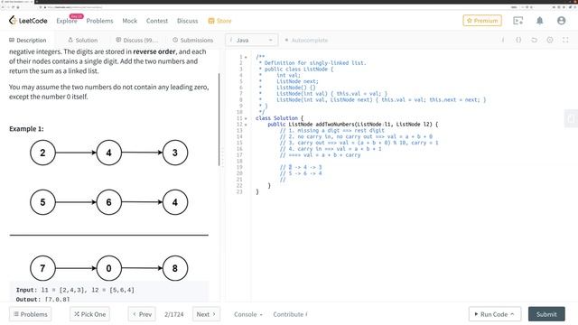 LeetCode第2题 - Add Two Numbers (iterative) смотреть онлайн
