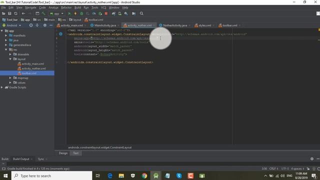 How to use toolbar without using default action bar | Use a single toolbar in different activity смотреть онлайн