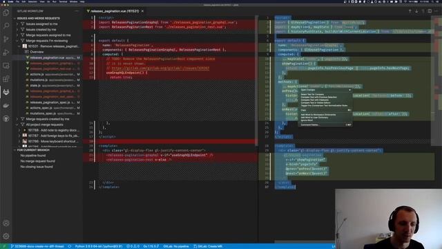 Review moved blocks of code with GitLab Workflow and Partial Diff VS Code extensions смотреть онлайн