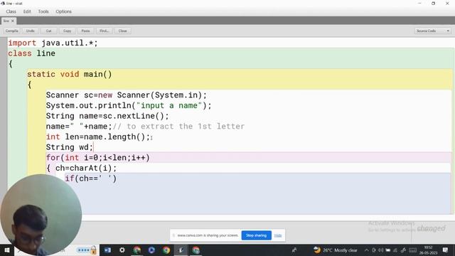 how to print the initials of name in java | computer class X icse смотреть онлайн