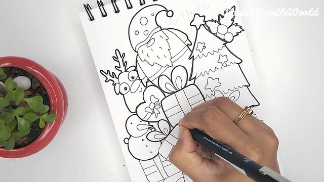 Doodle Art | Day 56 ~ 100 Days Of Doodle ~ Santa is coming #ChristmasDoodle смотреть онлайн