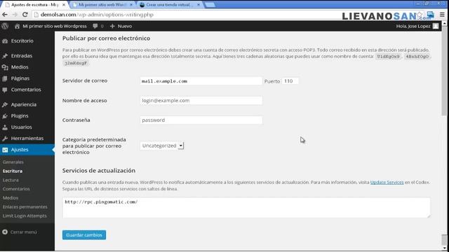 Tutorial de Wordpress desde cero -- Video 7: Configuración Global смотреть онлайн