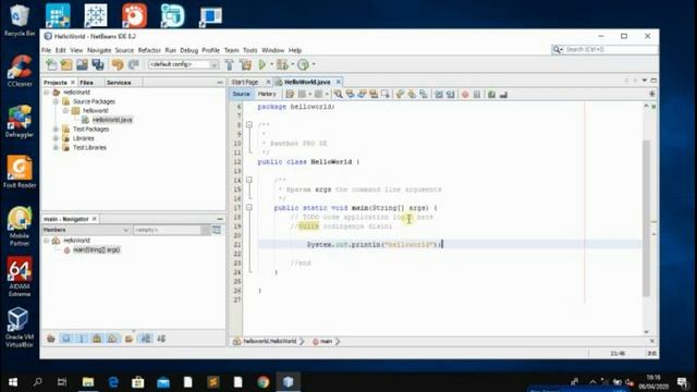 Cara membuat Hello World di java dengan netbeans смотреть онлайн