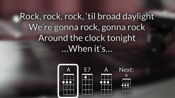 Rock Around the Clock Baritone Ukulele Play Along