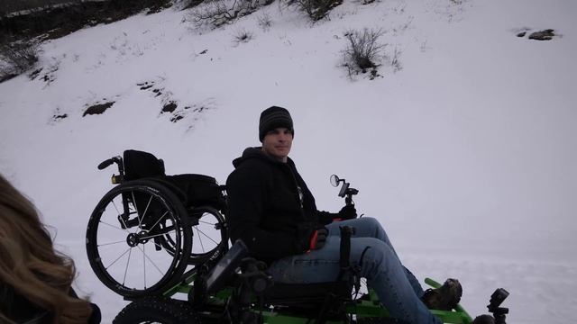 Can this Off Road 'Wheelchair' handle SNOW?! смотреть онлайн