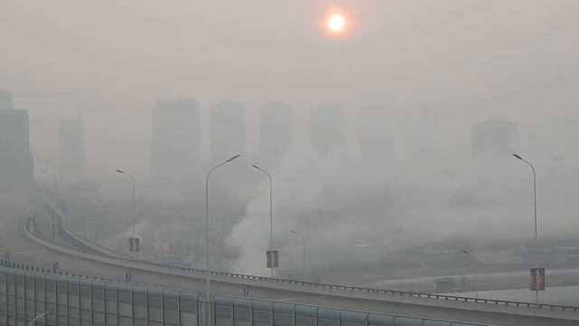 Жизнь в Китае.Туманное утро в январе. смотреть онлайн