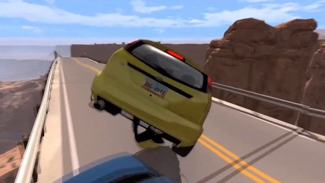 Collapsing Bridge Pileup Car Crashes - BeamNG Drive | Game Arena смотреть онлайн