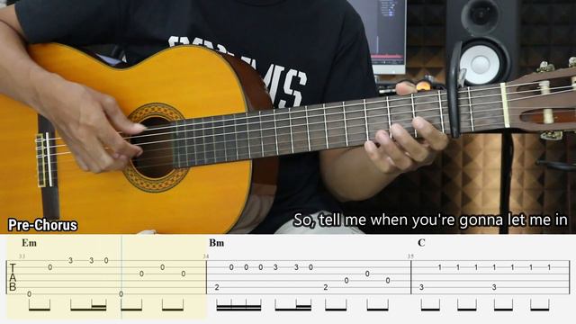 Somewhere Only We Know – Keane - Fingerstyle Guitar Tutorial + TAB & Lyrics смотреть онлайн