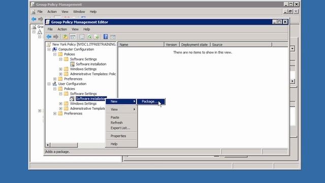 MCITP 70-640: Group Policy Software Install Demonstration смотреть онлайн