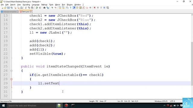 52. Swing: JCheckBox | Java | Hindi | Tech-Gram Academy | смотреть онлайн