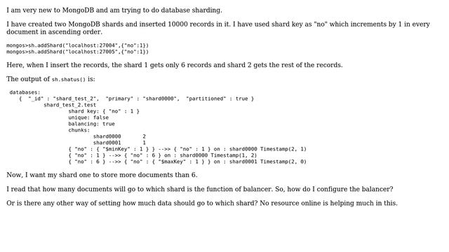 Mongodb sharding - set shard size смотреть онлайн