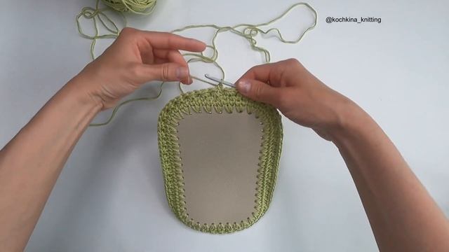 Сумка-шоппер крючком из полиэфирного шнура