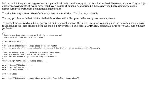 Wordpress: Filter what image sizes get generated (2 Solutions!!) смотреть онлайн