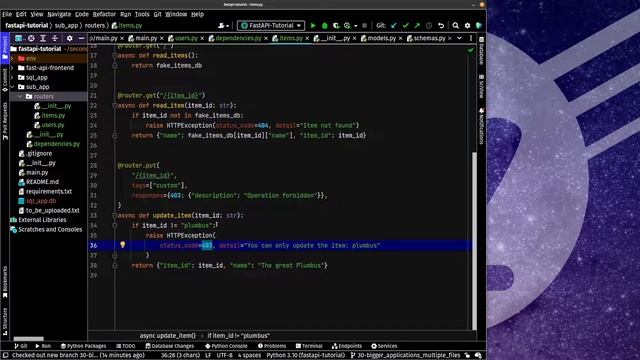 Fast API Tutorial, Part 30: Bigger Applications - Multiple Files смотреть онлайн