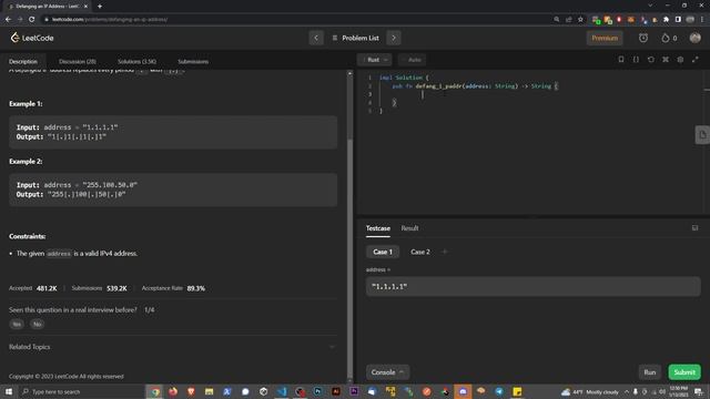 1108. Defanging an IP Address - LeetCode Solution in Rust | Rust Strings Replacing Programming смотреть онлайн