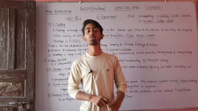 UNIT 2|E-COMMERCE | CH-2 E-marketing,E-tailing Online service |SEM 3/4th B.COM(P/H)|E-commerce|| смотреть онлайн