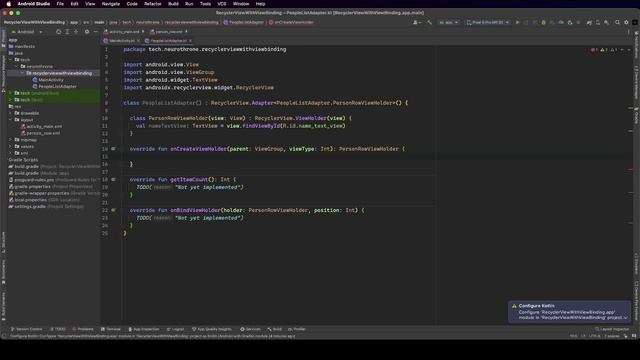Android - RecyclerView with View Binding смотреть онлайн