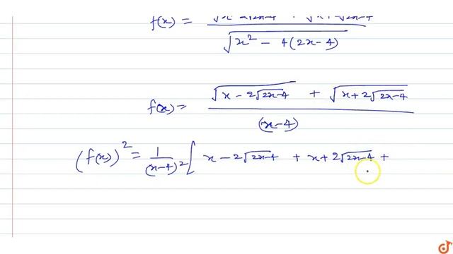 If `f(x)=1/(sqrt(x+2sqrt(2x-4)))+1/(sqrt(x-2sqrt(2x-4)))` for `x lt 2` then `f(11)=` смотреть онлайн