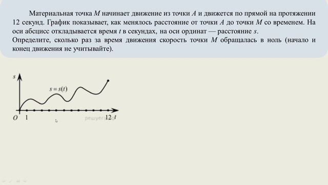 Сколько раз скорость точки обращалась в ноль смотреть онлайн