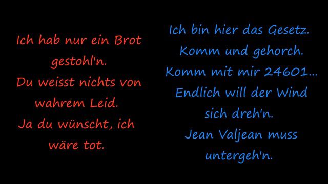 Les Miserables - The Confrontation/Der Doppelte Schwur German/Deutsch Lyrics смотреть онлайн