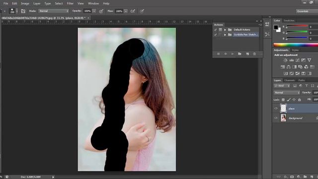 PHOTOSHOP Scribble Pen Sketch Photoshop Action Tutorial #PhotoshopTutorial смотреть онлайн