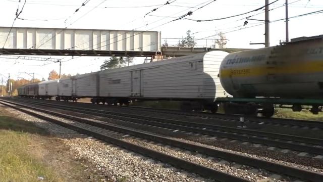 Электровоз ВЛ11М-293 (ТЧЭ-1) с грузовым поездом. смотреть онлайн
