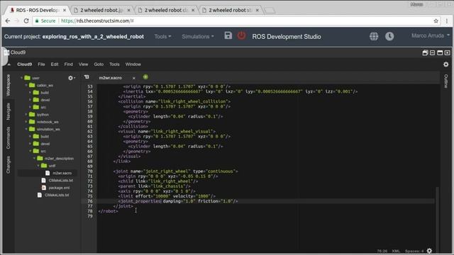 [Exploring ROS using a 2 Wheeled Robot] #1: Basics of Robot Modeling using URDF смотреть онлайн