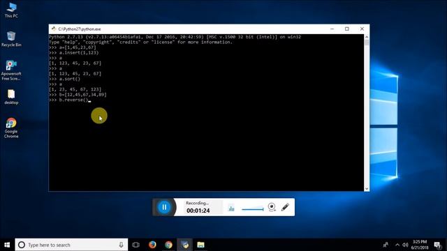 How to use Reverse Function with Array in Python by Pearl Institute - Part 57 смотреть онлайн