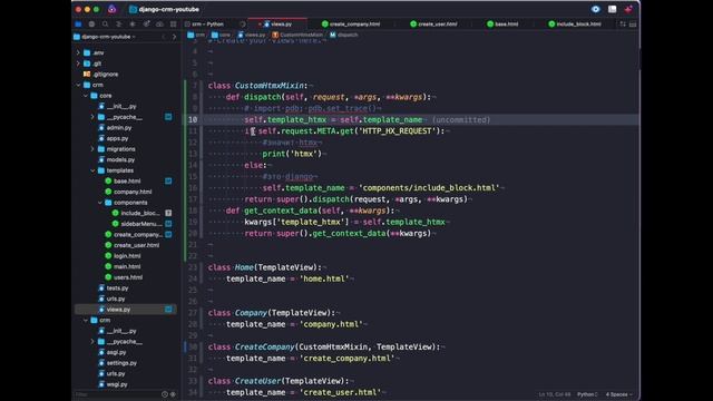 #2 Django+HTMX CRM: Подключаем HTMX в Django, Делаем навигацию страниц без перезагрузки. смотреть онлайн